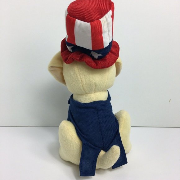 Raising Canes Chicken Push Puppy Dog 4th Of July Stars Stripes Red White Blue 7" - Picture 2 of 12